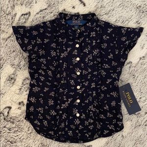 NWT Polo Flutter Sleeve Top, 2/2T